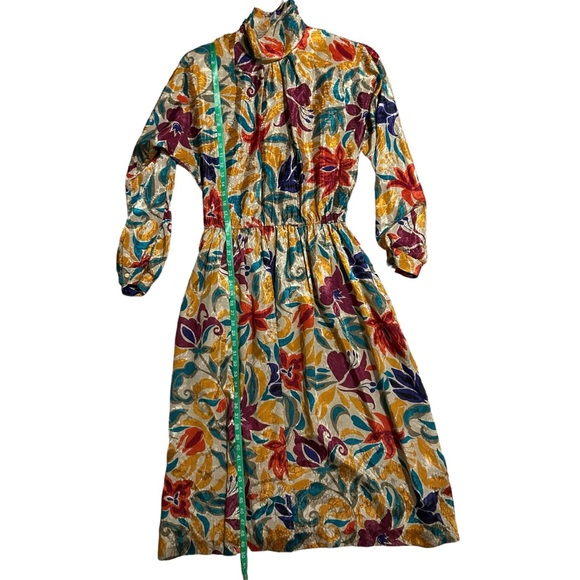 J. ELLIS Vintage Floral Long Sleeve Mock Neck Maxi Dress 16 - Picture 9 of 14